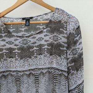 Alfani Snake Print Blouse - M